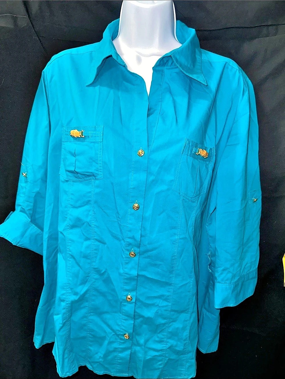 CATO’s Button Down Shirt in Blue XL Like New